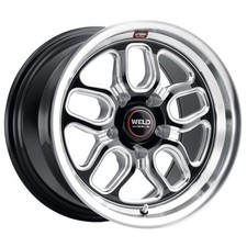 Weld Racing Wheels Laguna Drag 15x10 50 Black Milled 5x120.65 5x4.75 Qty 1