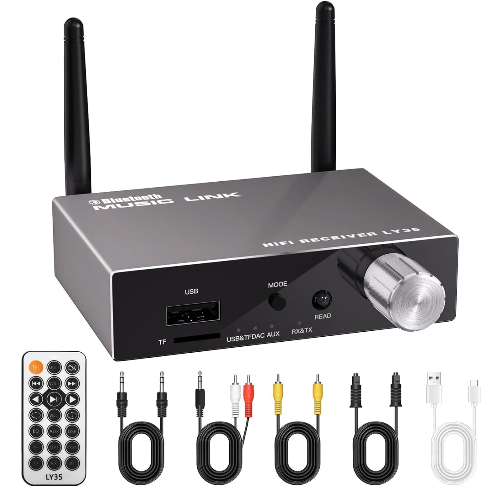 Bluetooth 5.3 Transmitter and Receiver for Wireless Audio Streaming to Home Stereo Systems