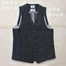 BEAUTY YOUTH Harris Tweed Vest S