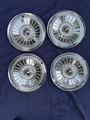 Single set of 4 Ford Fairlane hubcaps thought to be for 1957-1959  14 