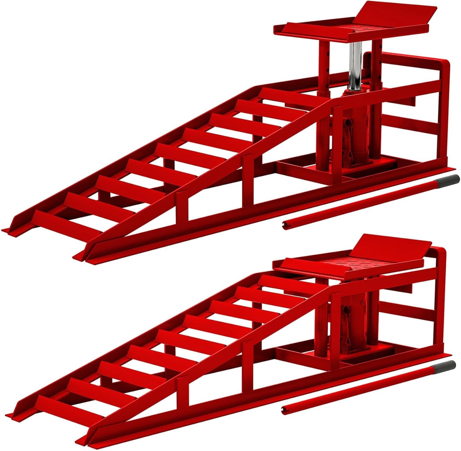 Car Moving Ramp 2 Pack Hydraulic Car Ramps 6600 LBS 3 Ton Auto Car Truck Vehicle ...