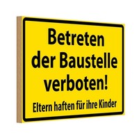 Holzschild 20X30 Cm Betreten Baustelle Verboten Warnschild Hinweisschild Deko Ge