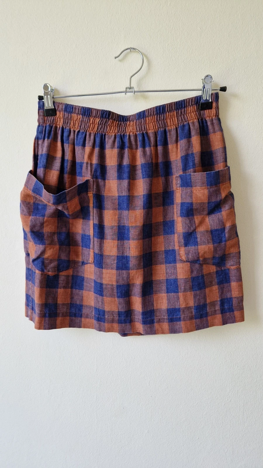 APC Navy and Rust Check Linen Skirt
Opens in a new window or tab