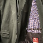 Statement Italy Platinum Green Wool Satin 2-Piece Suit 52R Regular Fit — photo 4