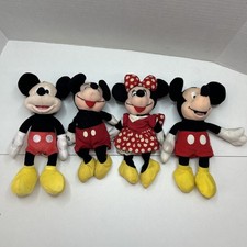 Disney Mickey and Minnie Mouse Plush Lot Of 4
