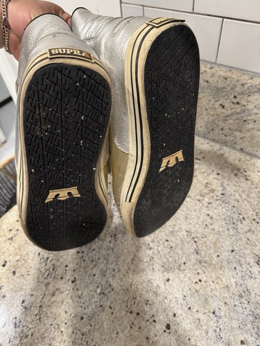 Supra TK Society Shoes Gold/Silver Size 11 Very Rare! Bieber - Picture 6 of 7