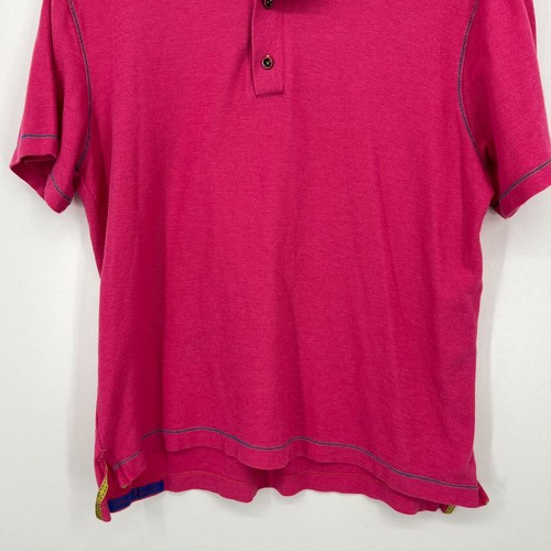 Robert Graham Polo Shirt Men's Size L Pink Classic Fit Short Sleeve Cotton - Picture 3 of 13