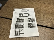 Nikon TTL Remote Cord SC-14 - Manual Pamphlet - Instructions