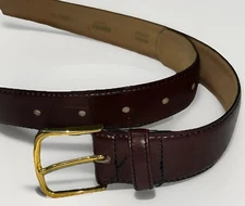 Vtg Surrey Made in USA Brown Leather Narrow Belt 36 / 90