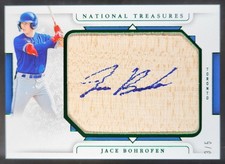 2024 Panini National Treasures Jace Bohrofen Jumbo Lumber Emerald /5 Auto BH5