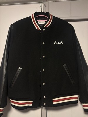 Disney x Coach Mickey Mouse Black Varsity Jacket Adult Size L