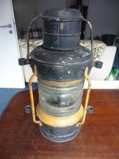 Alte gro&szlig;e Schiffslampe mit Petroleumeinsatz 47 cm Hoch