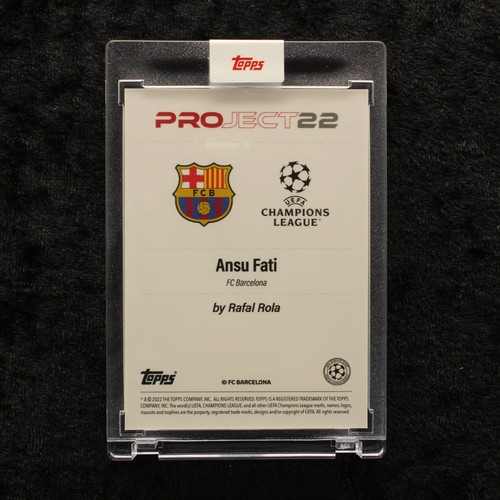 Topps Project 22 Ansu Fati FC Barcelona by Rafal Rola UEFA Soccer Cards - Picture 2 of 2