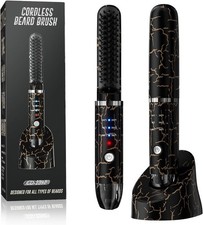 Beard Straightener for Men, Cordless Heated Beard Brush, Portable Beard Hot C...