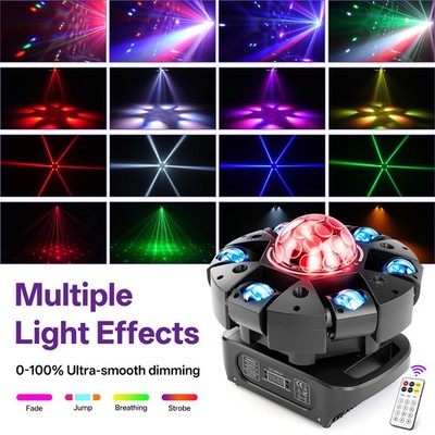 4x 150W Party Laser RGBW LED Moving Head Light Disco Stage Lighting Beam DMX DJ