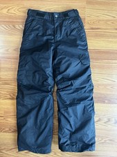 Columbia Outgrown Snow Pants Youth Kids Medium 10/12 Black Waterproof Ski Board