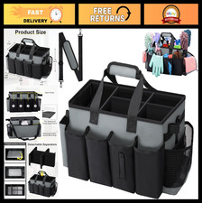 Large Wearable Cleaning Caddy Bag - Adjustable Straps, Organizer for Housekeepin