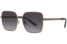 Tory Burch TY6087 32788G Sunglasses Women's Shiny Gold/Grey Gradient Lenses 55mm
