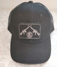 Cappello snapback doppio AR 15 2° emendamento similpelle inciso laser patch