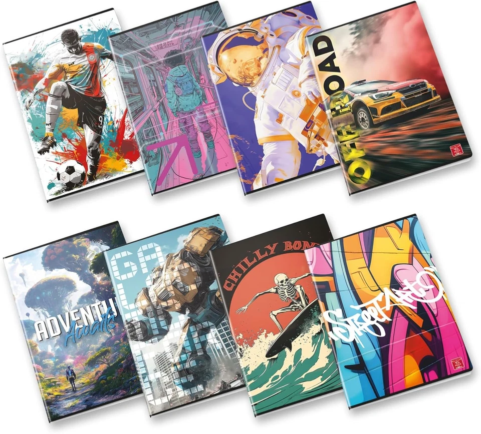 Pigna Maxi Quaderno A4 0C Righe 10pz Copertine Assortite