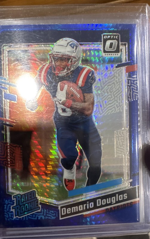 2023 Panini Donruss Optic - Rated Rookie Demario Douglas Blue Hyper Prizm (RC)