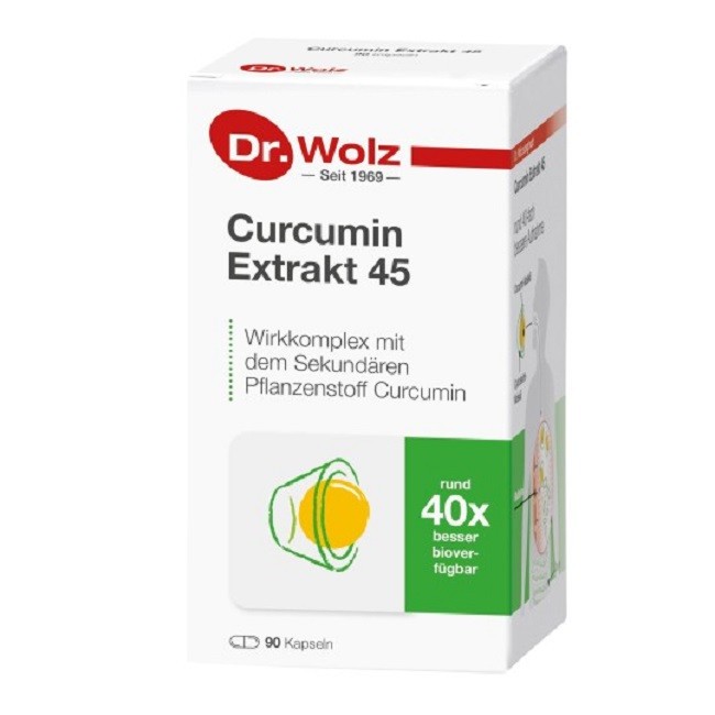 Curcumin Extrakt 45, 90 Kapseln, Nahrungsergänzung, Dr. Wolz - Bild 2