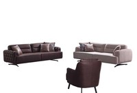 Sofa 3-Sitzer Couch Sitzgruppe Sessel Wohnzimmergarnitur 3Tlg Garnitur Sofa-Set