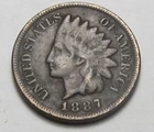 1887 INDIAN HEAD CENT,MOST OF LIBERTY, VERY NICE COIN!!!!(A7)