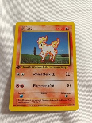 Pokémon Base Set 1st Edition Ponita 60/102 Ger