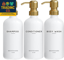 Luxury Shampoo and Conditioner Dispenser Set by - Shower Soap Dispenser - Shamp