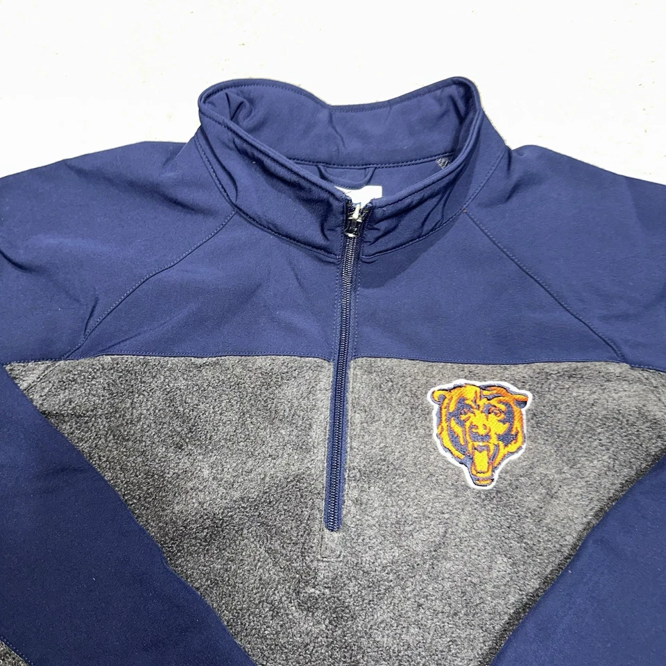 Chicago Bears Sport NFL Mens 2XL Sweatshirt 1/4 Zip Pullover Sweater Embroidered - Image 3 of 4