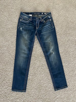 Miss Me Women's Blue Jeans Size 29 Skinny Fleur Embroidery Pocket