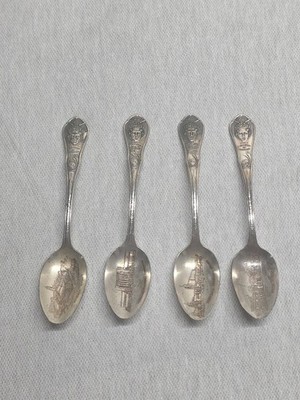 Wm Rogers Silverplate A Century of Progress Chicago (2), CA & MA Souvenir Spoons