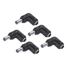 5Pcs DC Power Connector Adapter, 90 Degree Angle Plug Coupler Converter