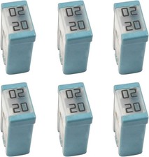 6PCS 20A 32V Mini Slotted Automotive MCASE Shaped Cartridge Fuse Kit, Micro Low-