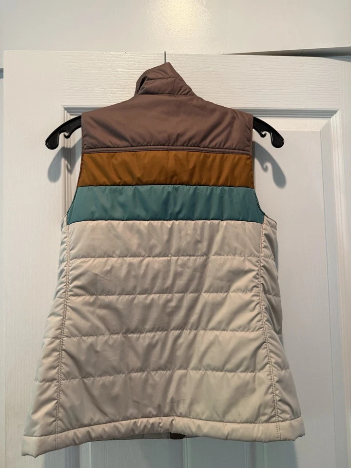 LL Bean Mountain Classic Puffer Chaleco Chaqueta Para Mujer XS Reg. Bloque de color acolchado Foto 3 de 4