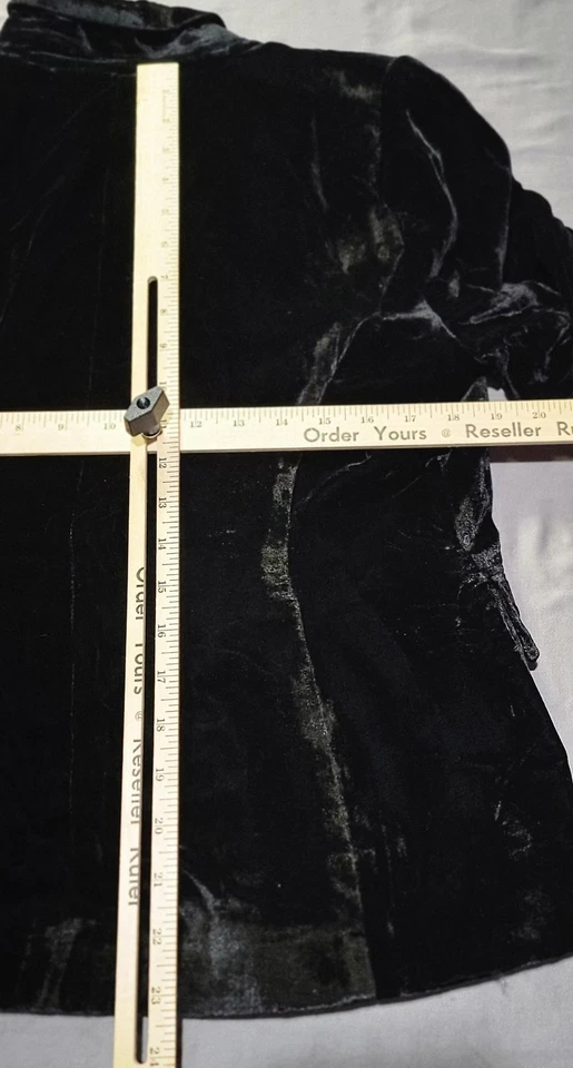 Blazer House of Harlow 1960 para mujer mediano negro chaqueta de terciopelo elegante forrado elegante Foto 3 de 4