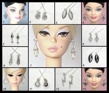 Dreamz SHADES OF SILVER EARRINGS Jewelry for 11.5" doll