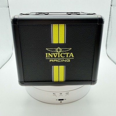 IMP645-Invicta Racing Black Yellow Single Watch Presentation Box Sports Theme
