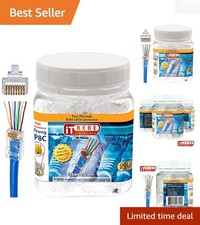 Superb 50-Piece RJ45 Cat6 Pass Through Connectors - Enhance Your Network Quality