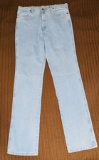 Wrangler Mens Light Wash Light Blue Denim Str...