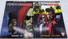 Sinister Dexter x2 Graphic ovels Murder 101 & Gunshark Vacation Abnett 2000 AD