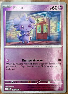 *Pokemon-Einzelkarten - 036/086 Psiau - R.H. - Wachsendes Chaos - NM, deutsch