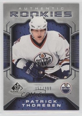 2006 SP Game Used Edition Authentic Rookies /999 Patrick Thoresen Rookie RC 0f8