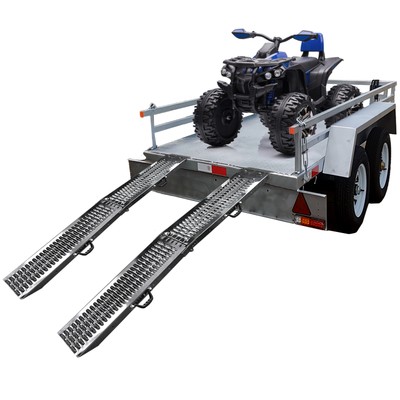 2 Stück Auffahrrampe Laderampe klappbar 180cm für Quad Motorrad uvm max. 450kg