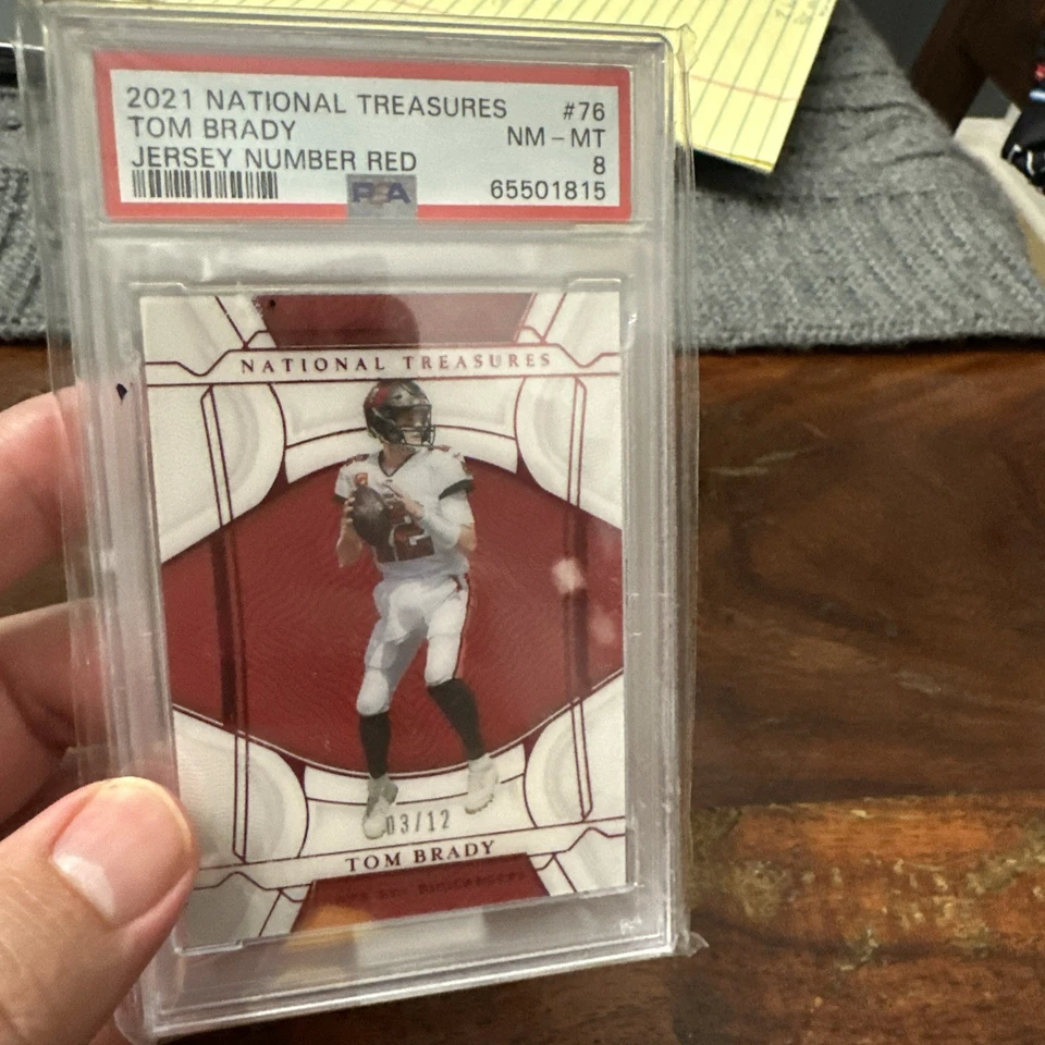 2021 Panini National Treasures Red 03/12 Tom Brady Rare Jersey numbered - Image 4 of 4