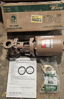 Taco 112 circulator pump 112-14S Three Piece HV Stainless Boiler Bronze