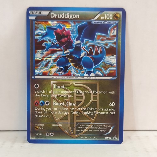 Pokémon TCG Druddigon BW80 Promo Holo Card BW80