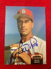 Frank DiPino #886 Signed 1992 Topps Stadium Club MLB Baseball Card Cardinals AUT