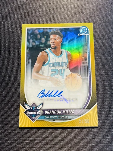 2025-26 Topps Bowman Chrome Auto Brandon Miller 21/50 Gold #BCA-BM Hornets KI40